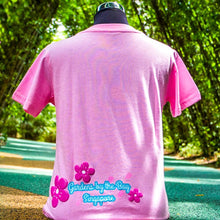 Load image into Gallery viewer, Gardens by the Bay - Kids Collection - DRAGONFLY AND SUPERTREE WITH BATIK PATCHWORK KID’S T-SHIRT (PINK)