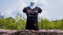 Load image into Gallery viewer, Mrtwlrt Gardens By The Bay With Sakura Ladies’ T-shirt (Black)