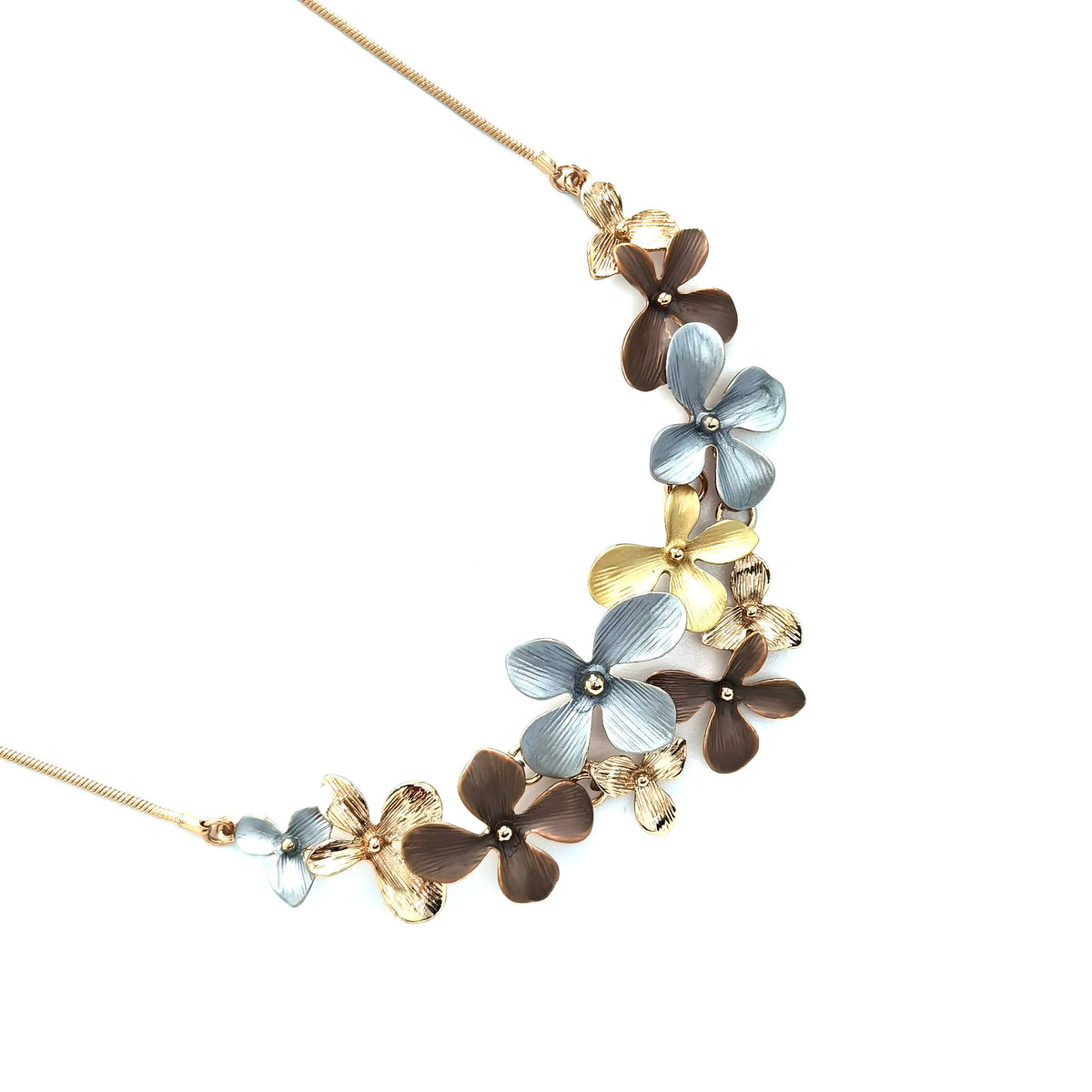 OpulenceMetallicFloralNecklace