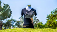 Load image into Gallery viewer, Gardens by the Bay - Ladies' Bamboo T-Shirt Collection - SUPERTREE BAMBOO LADIES’ T-SHIRT (BLACK)