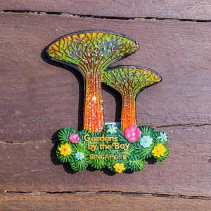 Mgm Glittery Supertrees Floral Polyresin Magnet