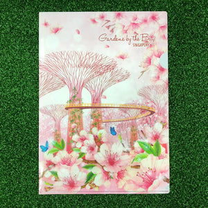 Gardens by the Bay - Merchandise Collection - Stationeries - Desktop Accessories - Gardens by the Bay Supertrees Skyway with Sakura L-Shape Folder
