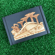 Load image into Gallery viewer, Gardens by the Bay - Merchandise Collection - Stationeries - Sustainable Wood Stationeries - Gardens Scenery with Vanda Miss Joaquim Namecard Holder
