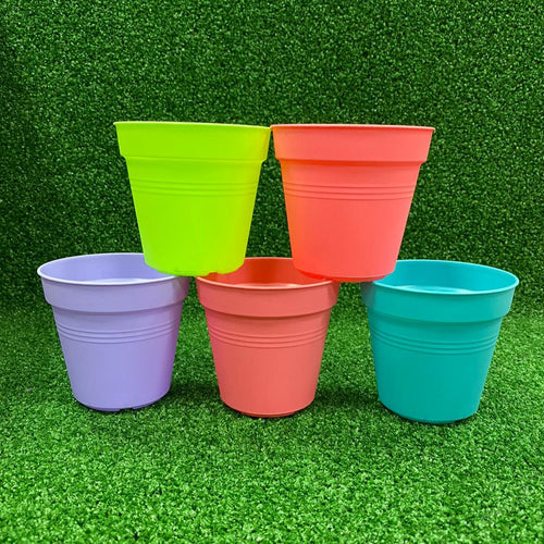 Gardens by the Bay - Gardening Supplies - Small Assorted Colors Pot (Set of 5pcs)