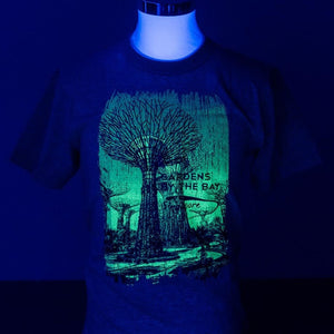 Gardens by the Bay - Glow-in-the-dark T-Shirt Collection - BRONZE SUPERTREES GLOW MEN’S T-SHIRT (GREY) 