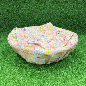 MHWGBPH GARDENS BY THE BAY BRAND PATTERN BREAD BASKET (CORAL)