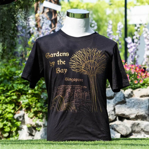 Gardens by the Bay - Family T-Shirt Collection - CITY IN A GARDEN GOLD MEN’S T-SHIRT (BLACK)