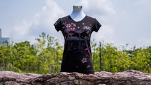 Load image into Gallery viewer, Mrtwlrt Gardens By The Bay With Sakura Ladies’ T-shirt (Black)
