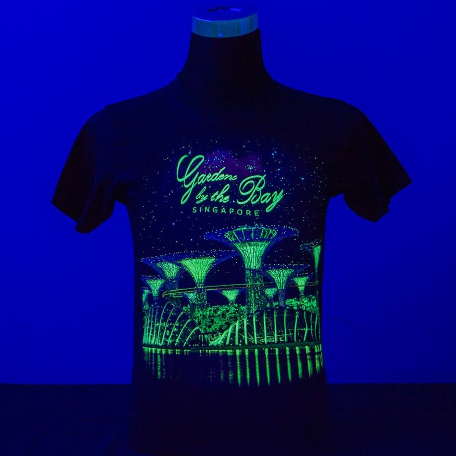 Gardens by the Bay - Glow-in-the-dark T-Shirt Collection - GARDENS SCENERY GALAXY GLOW MEN’S T-SHIRT (NAVY) 