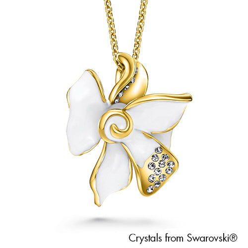 Gold necklace with 2025 swarovski crystals