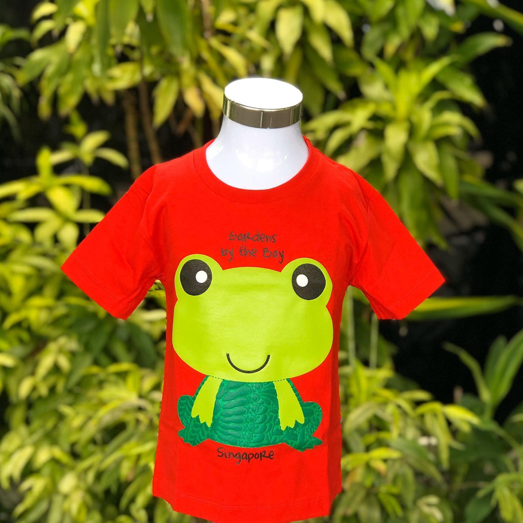 Gardens by the Bay - Merchandise Collection - Children - Kids Apparels - Frog Kids T-Shirt (Red)
