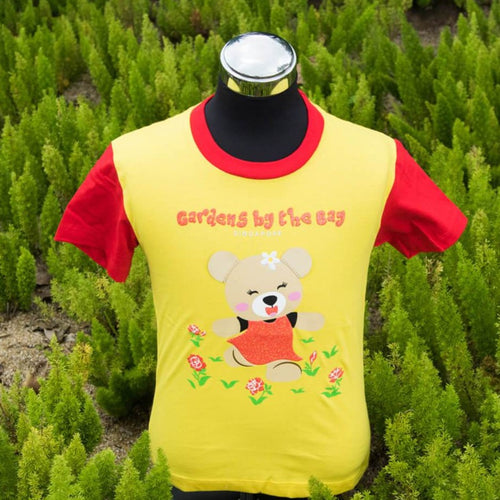 Gardens by the Bay - Wise Wee & Precious Peggy Collection - PRECIOUS PEGGY KIDS T-SHIRT WITH ROSES (YELLOW / RED) 