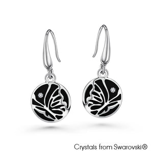 Gardens by the Bay - Costume Jewellery Collection - Parvana Earrings made with SWAROVSKI® Crystals - Jet Black color