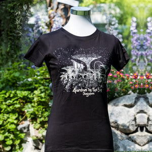 Gardens by the Bay - Family T-Shirt Collection - SUPERTREE GROVE GLOW LADIES’ T-SHIRT (BLACK)