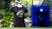 Load image into Gallery viewer, Gardens by the Bay - Family T-Shirt Collection - SUPERTREE GROVE GLOW LADIES’ T-SHIRT (BLACK)
