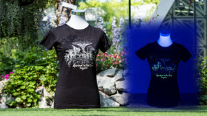 Gardens by the Bay - Family T-Shirt Collection - SUPERTREE GROVE GLOW LADIES’ T-SHIRT (BLACK)