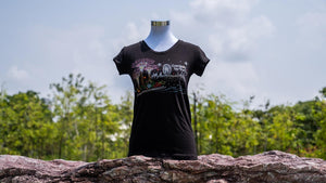 Mrtwlrt Supertrees Marine View With City Skyline Ladies’ T-shirt (Black)
