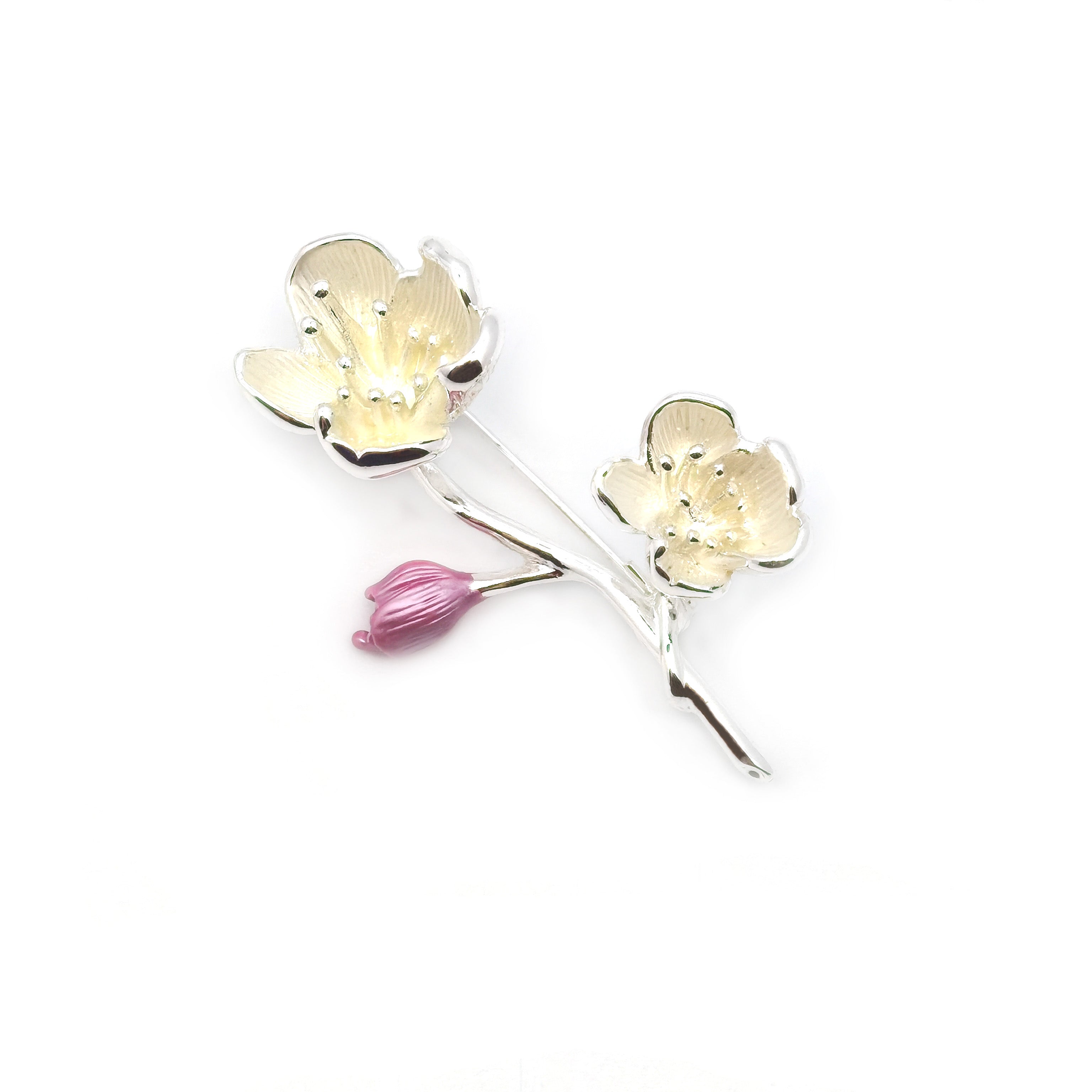 White brooch deals