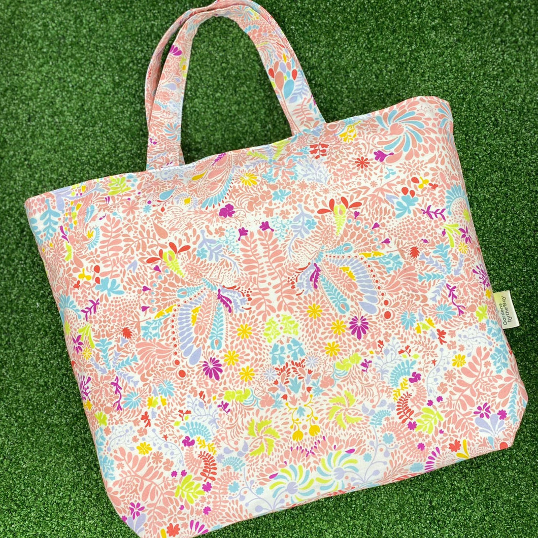 MRTWBP GARDENS BY THE BAY BRAND PATTERN TOTE BAG (CORAL)