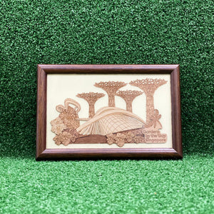 Gardens by the Bay - Merchandise Collection - Decoratives - Sustainable Wood  Decoratives -  11.5 x 17.5 cm Gardens by the Bay Scenery Frame