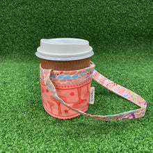 Load image into Gallery viewer, MHWGBPH GARDENS BY THE BAY BRAND PATTERN CUP SLEEVE (CORAL)
